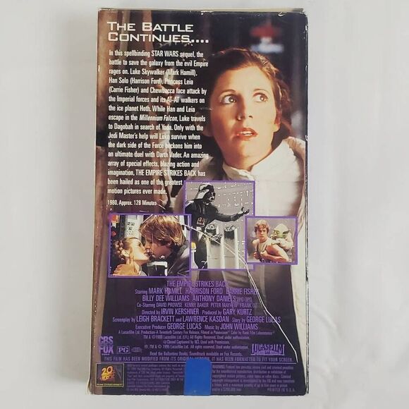 Star Wars The Empire Strikes Back VHS 1995 THX Digitally Mastered - Picture 2 of 3